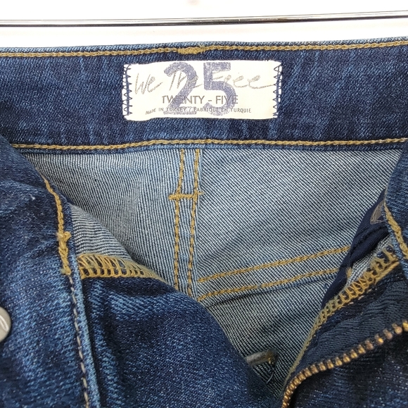 🆕️Free People Deep Indigo Raw Hem Skinny Jeans - Picture 4 of 7